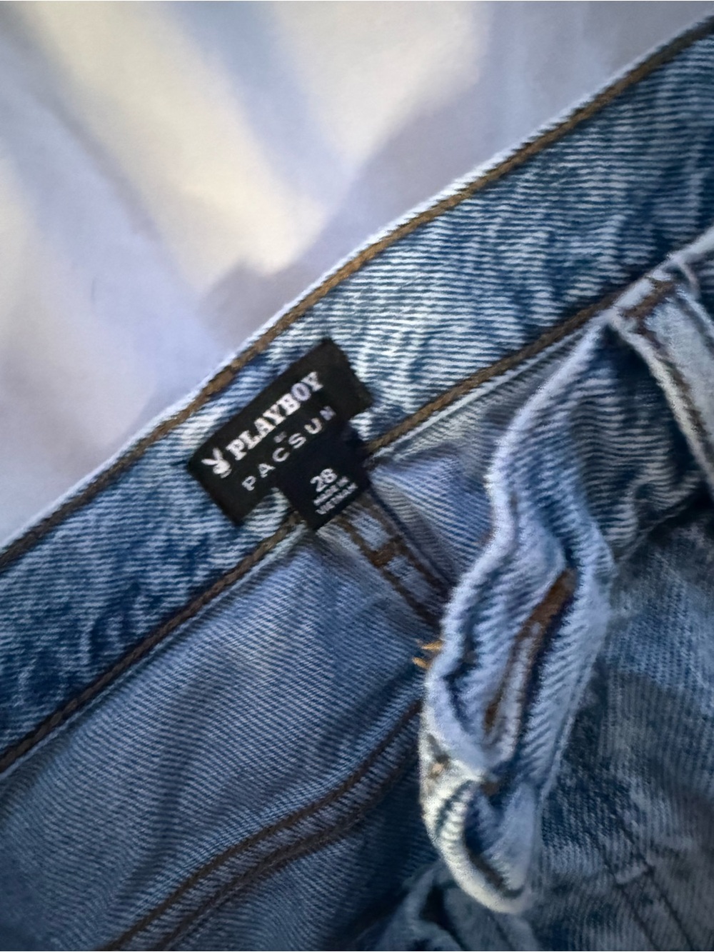 PLAYBOY Light Blue Boot Cut Jeans with White Logo - Picture 8 of 10